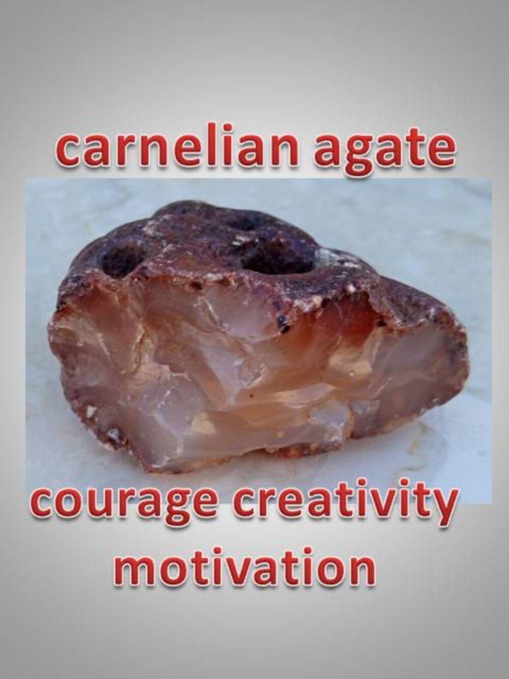 Carnelian Agate raw chunk 02 Motivation Creativity